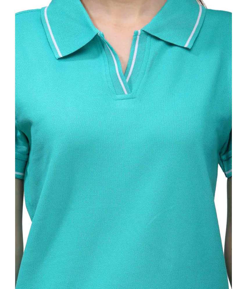 Buy Scott International Combo of Brown and Turquoise Cotton Blend Polo ...