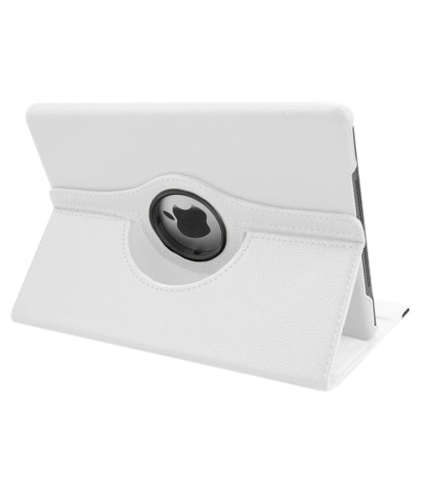 Kolorfish Rotating Leather Flip Cover Apple iPad Air 2 White Cases