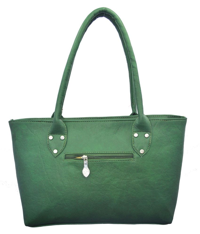 bright green shoulder bag