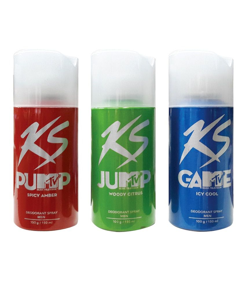 KS MTV Deodorant Spray Combo Pack Offer (Pump+Jump+Game) Buy 2 Get 1 Free (150ml Each)