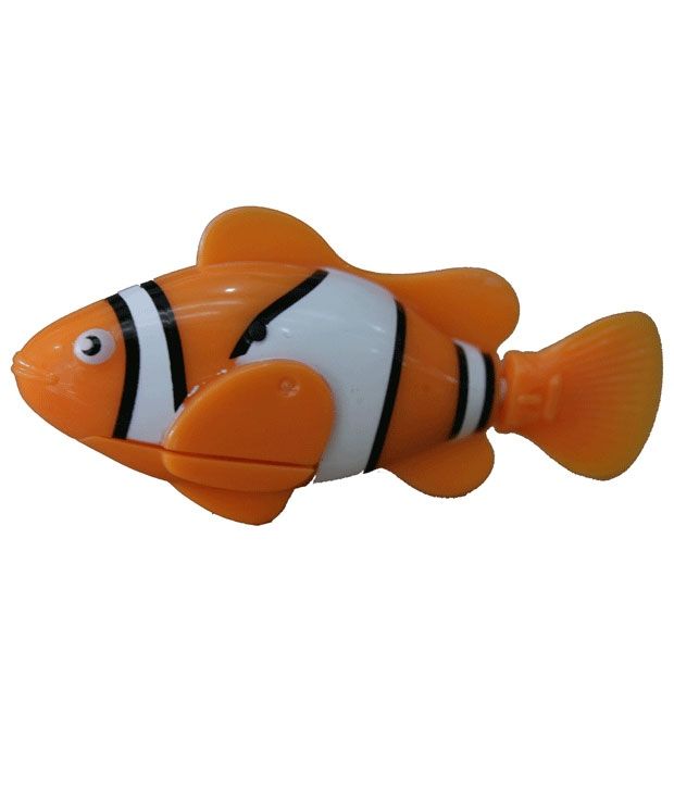 Adraxx Orange Clownfish Water Sensitive Robot Fish For Kids Aquarium ...