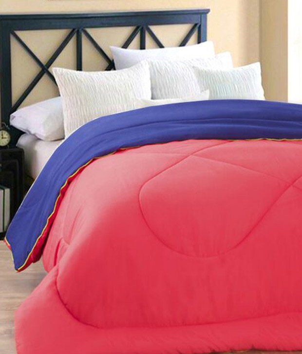     			Desirica Red Reversible and Light Weight Double Bed AC Quilt / Comforter