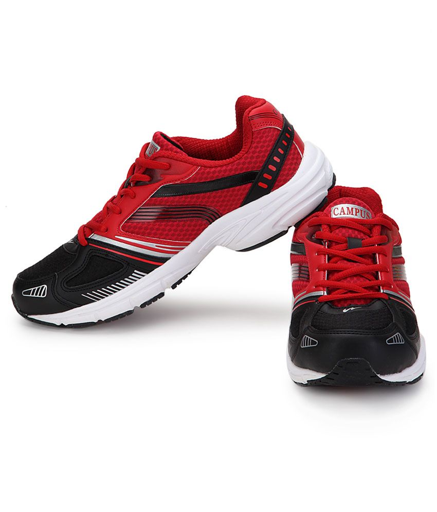 campus black sports shoes