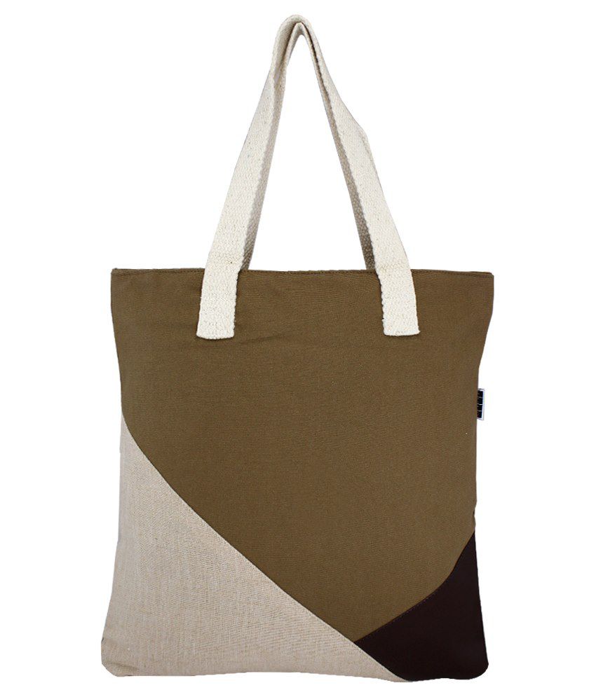 YOLO Canvas Cloth Tote Bag-Brown - Buy YOLO Canvas Cloth Tote Bag-Brown ...