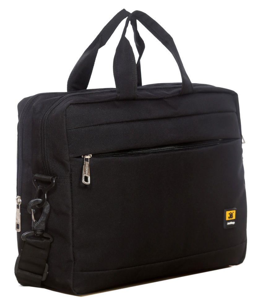 Just Bags Black Polyester Laptop Bag - Buy Just Bags Black Polyester ...