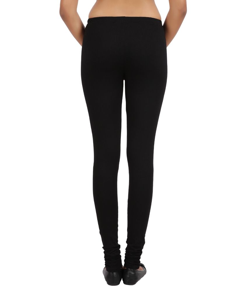 SEWN Black Cotton Leggings Price in India Buy SEWN Black Cotton