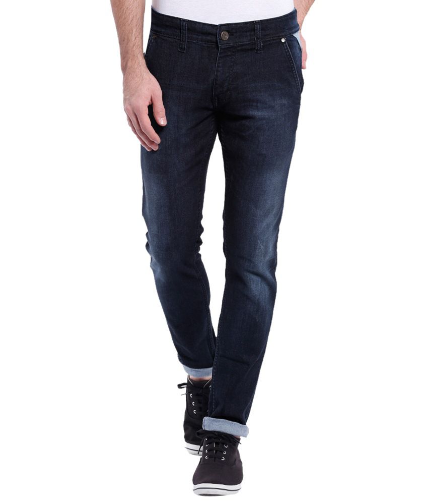 Vintage Classic Navy Blue Slim Fit Jeans for Men - Buy Vintage Classic ...