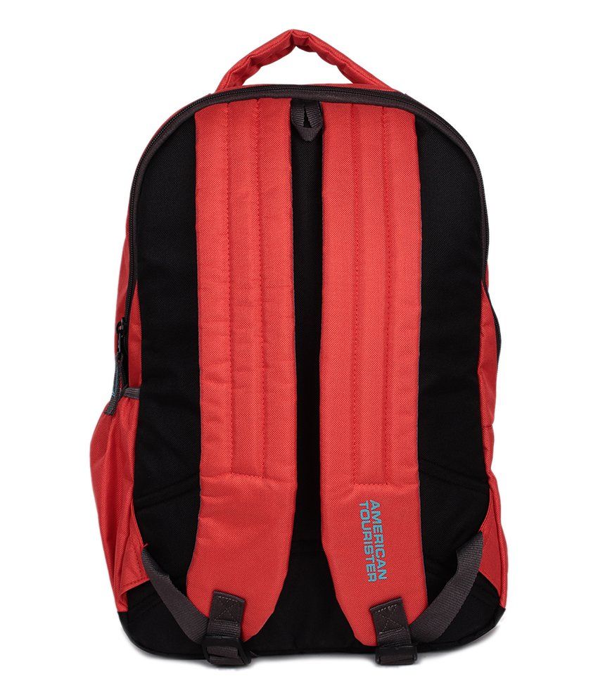 american tourister red backpack