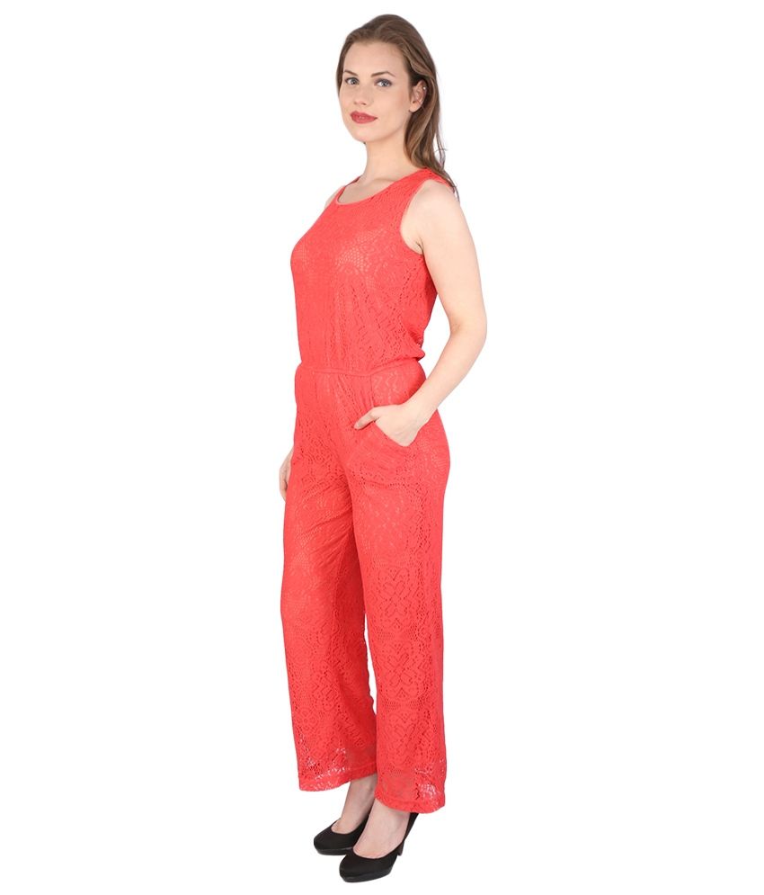 red lace jumpsuit