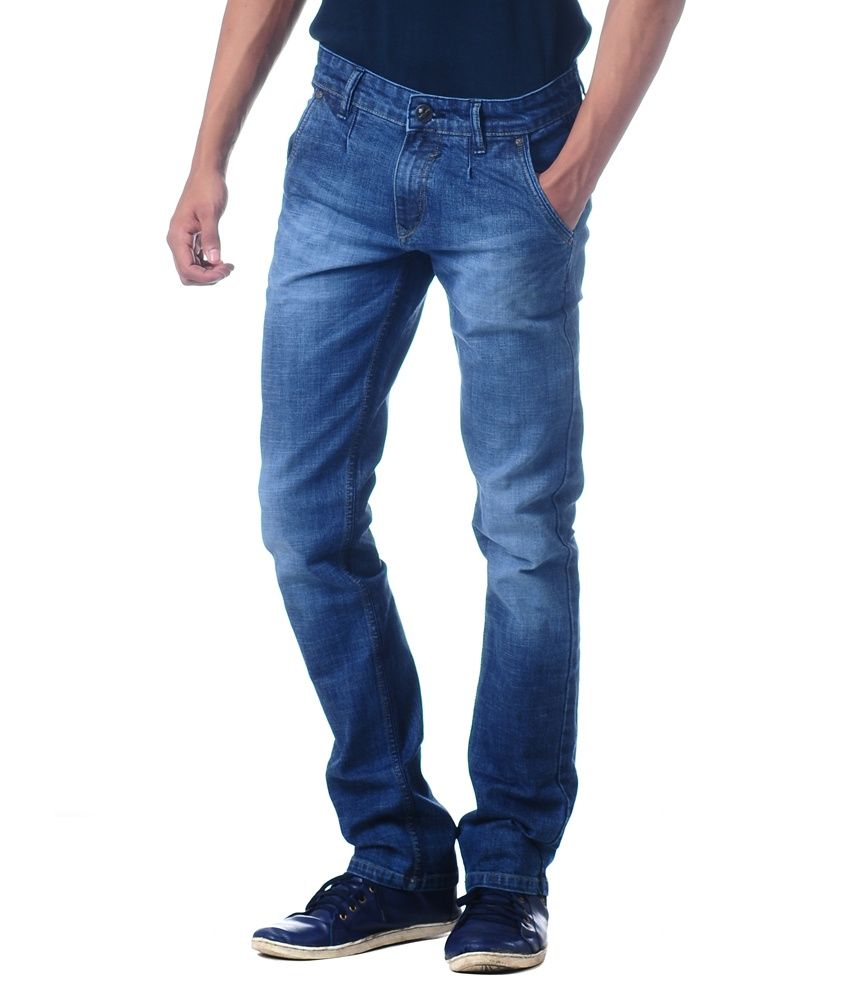 men's dark blue jeans regular fit