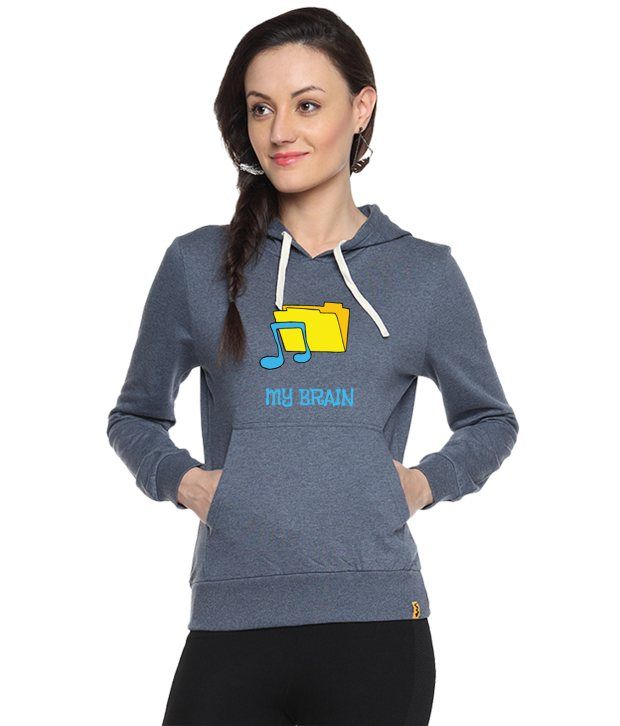     			Campus Sutra Gray Cotton - Fleece Non Zippered