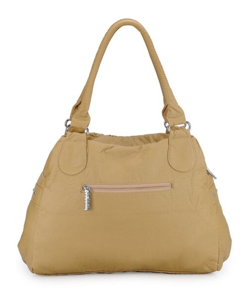 Basta Beige P.U. Shoulder Bag - Buy Basta Beige P.U. Shoulder Bag ...