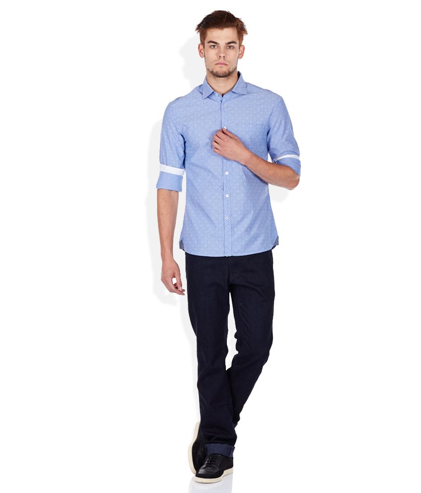 Celio Blue Printed Shirt - Buy Celio Blue Printed Shirt Online at Best