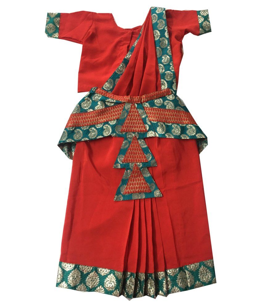 red and green frock