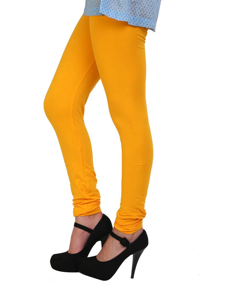 Indralok Yellow Cotton Leggings Price in India Buy Indralok Yellow