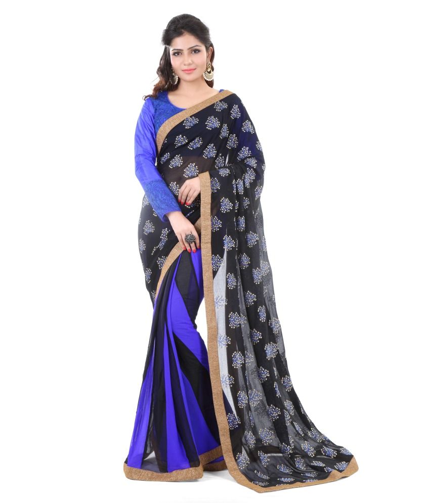 Club Art Decor Black Net Saree Buy Club Art Decor Black Net Saree Online at Low Price