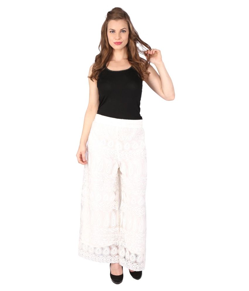 Buy Grand Stores Cream Lace Plazo Online at Best Prices in India - Snapdeal