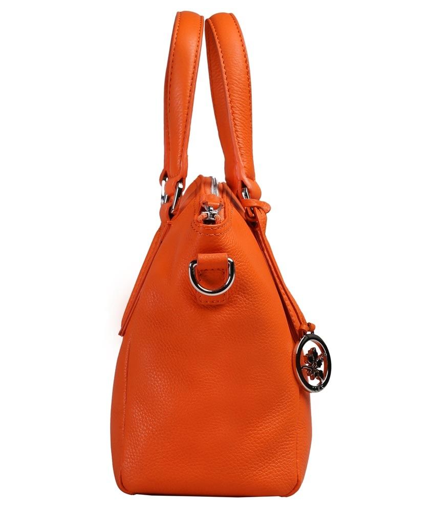 small orange shoulder bag