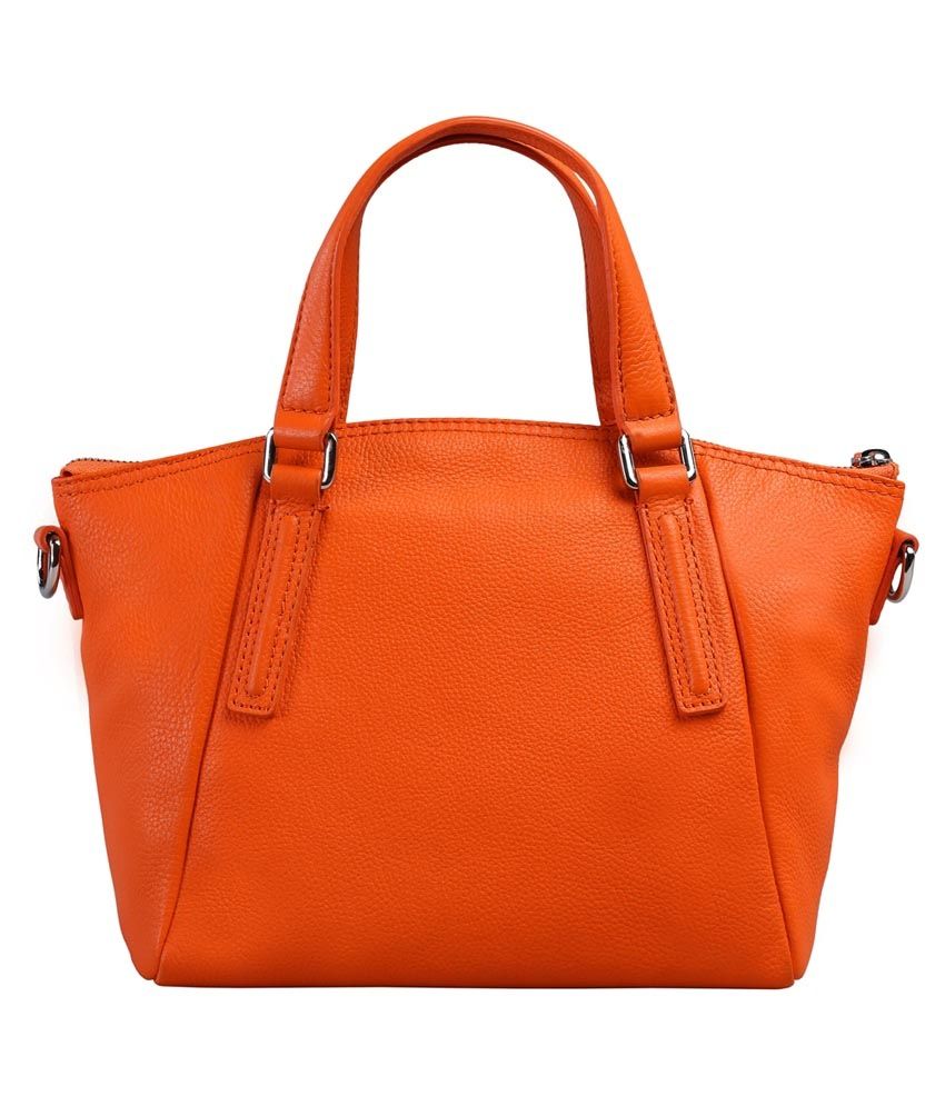 small orange shoulder bag