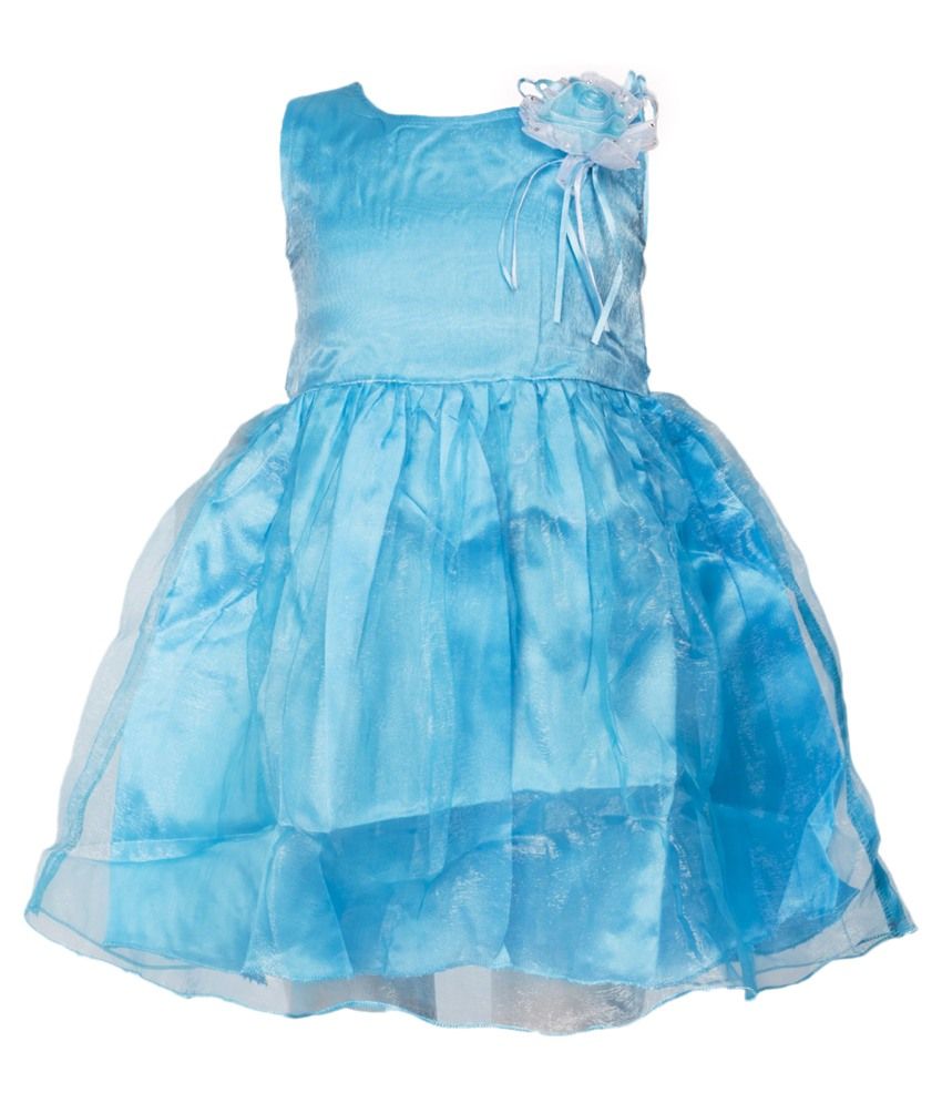 blue colour full frock