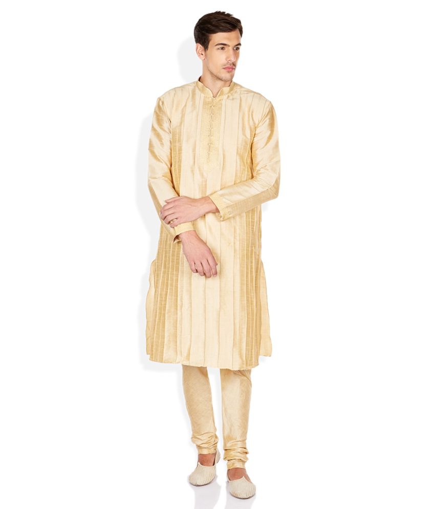 Manyavar Beige Dupion Silk Kurta Churidar Buy Manyavar Beige Dupion Silk Kurta Churidar Online 