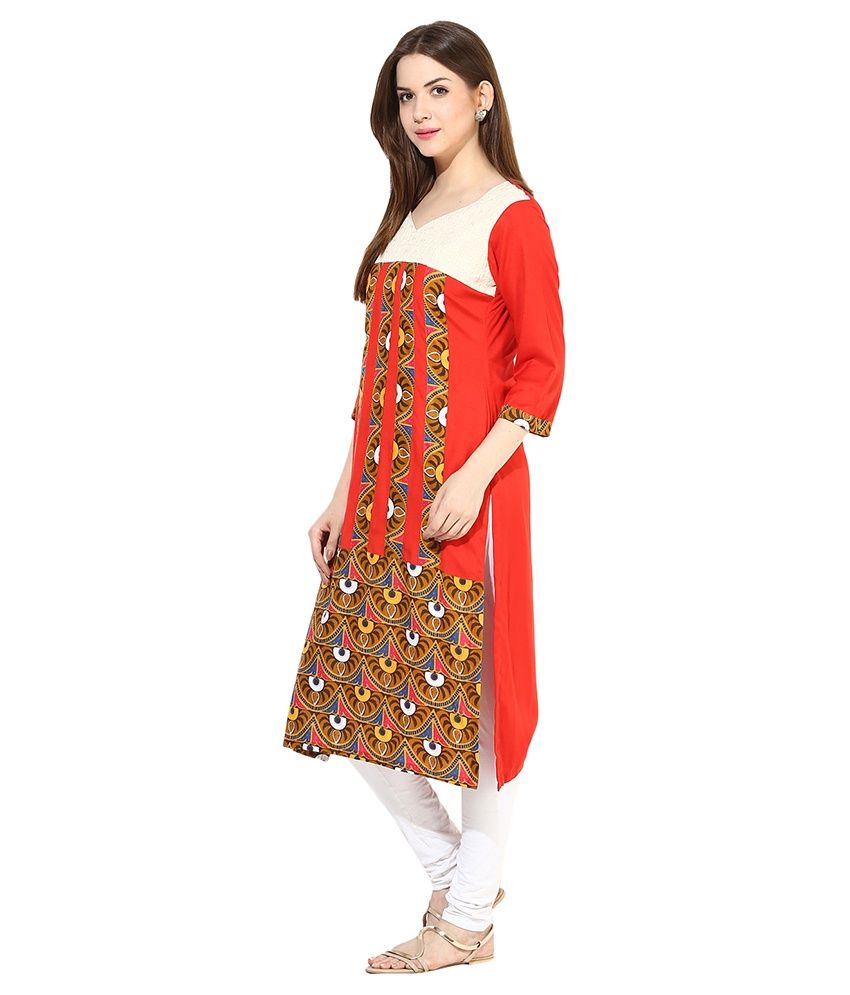 red kurta black pant