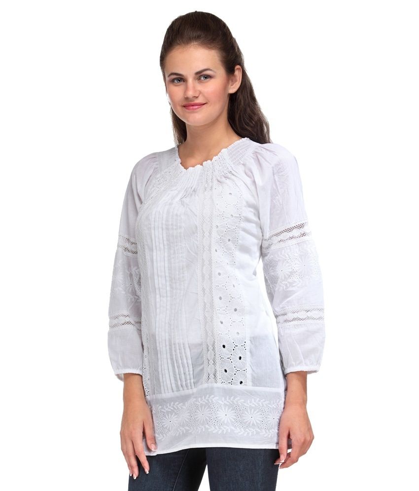 white cotton tops uk