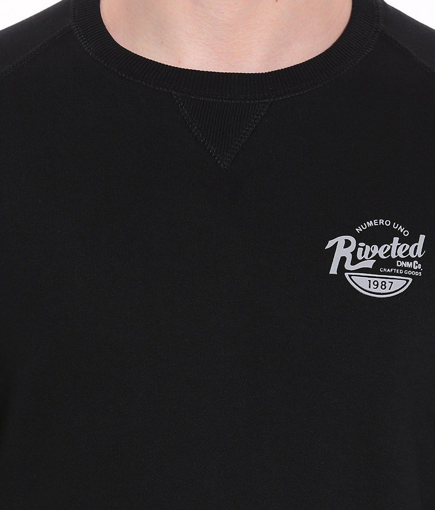 Numero Uno Black Round Neck Sweatshirt - Buy Numero Uno Black Round ...