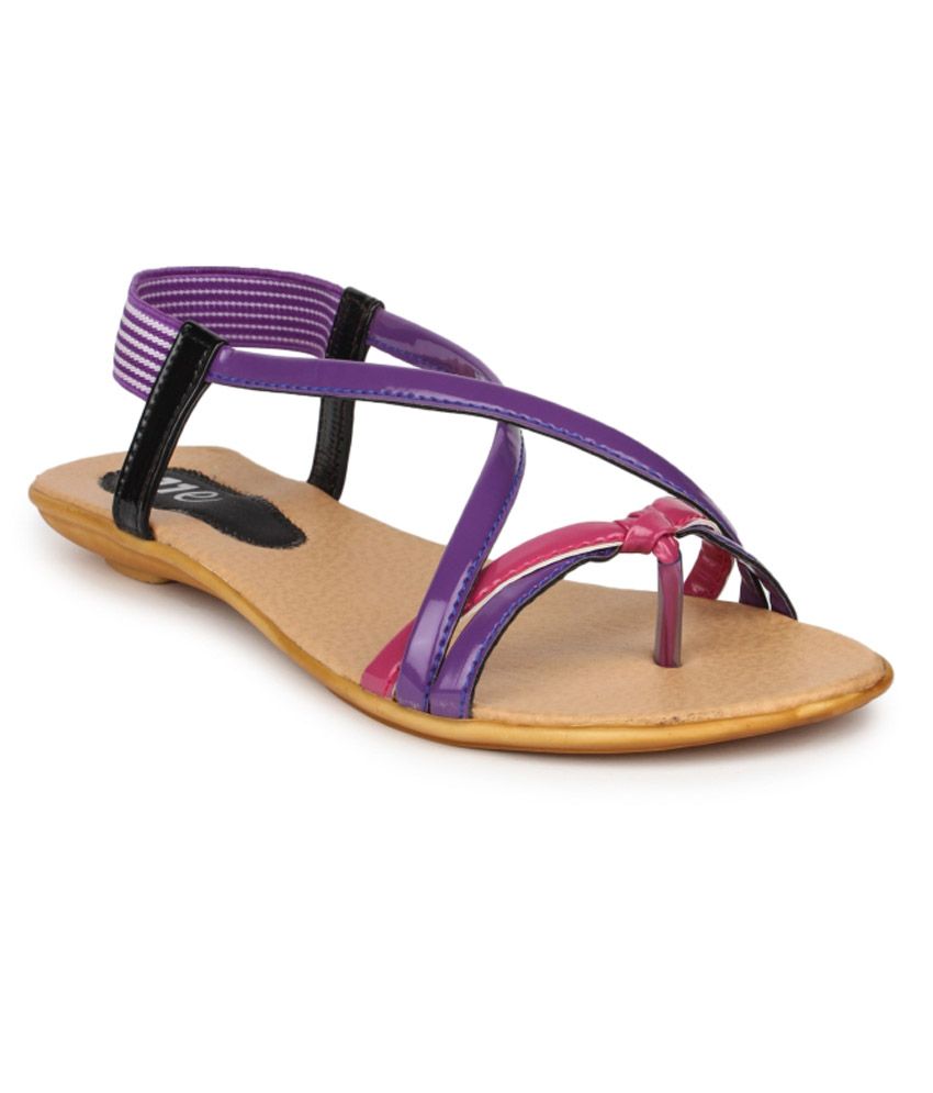 purple comfort sandals