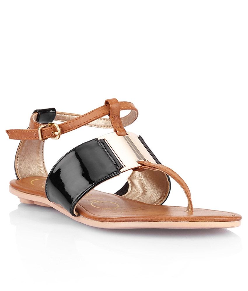 brown flat slip on sandals