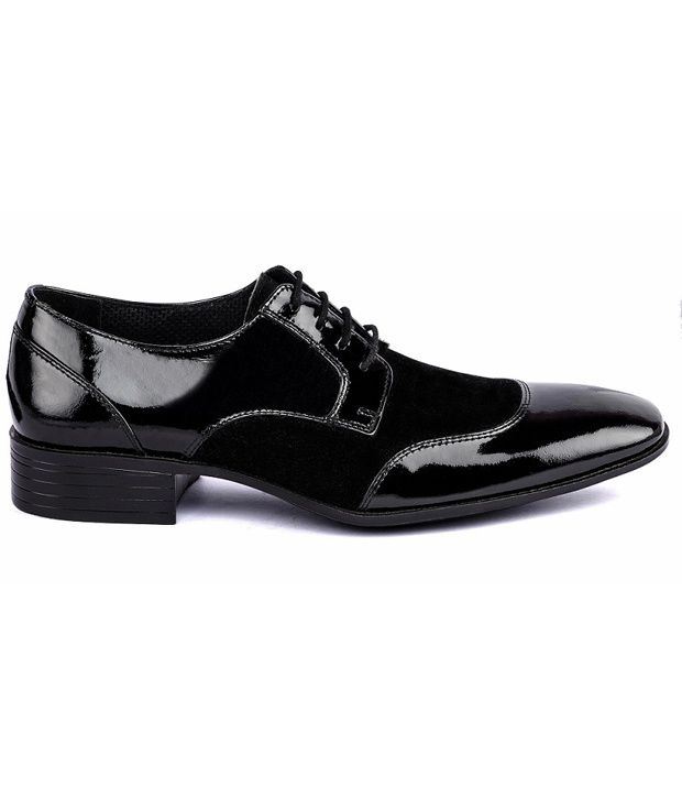 De Scalzo Black Party Wear Formal Shoes 