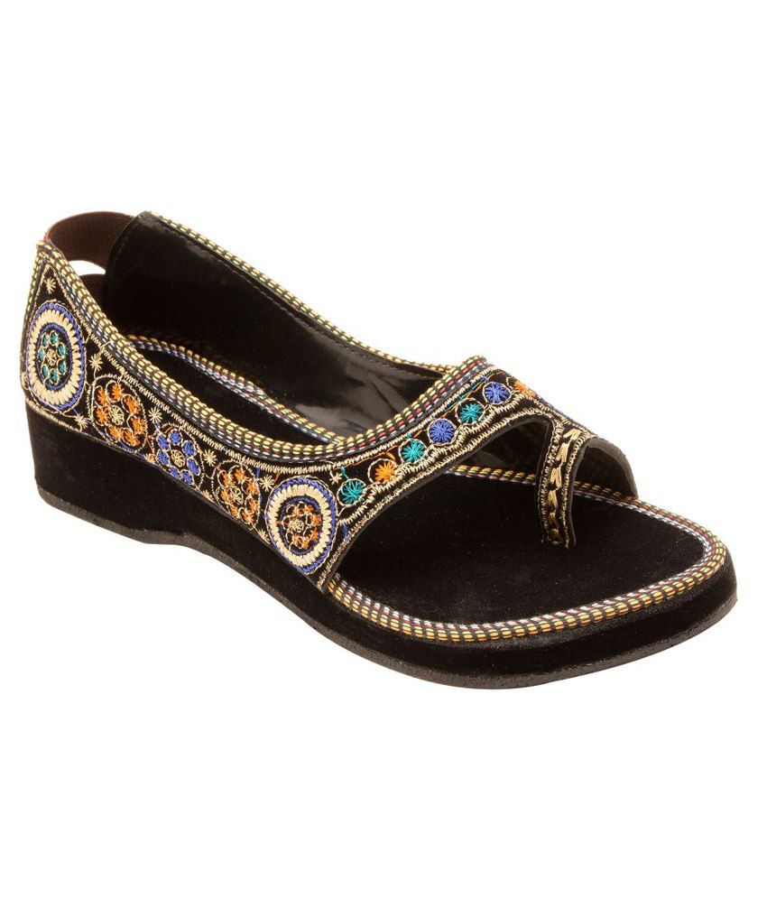 E-Handicrafts Multicolour Flat Sandals Price in India- Buy E