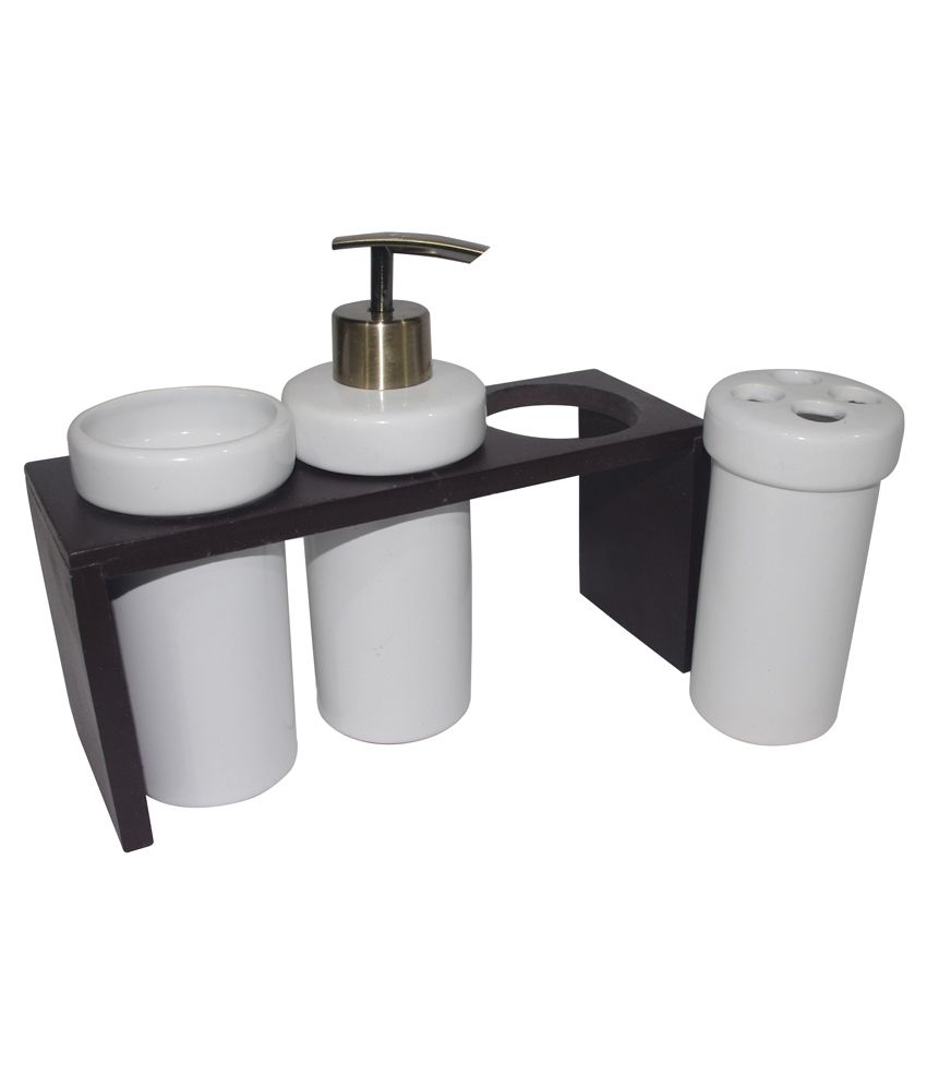 Buy Gran White Resin Bath Accessories Pack Of 4 Online at Low Price in India Snapdeal