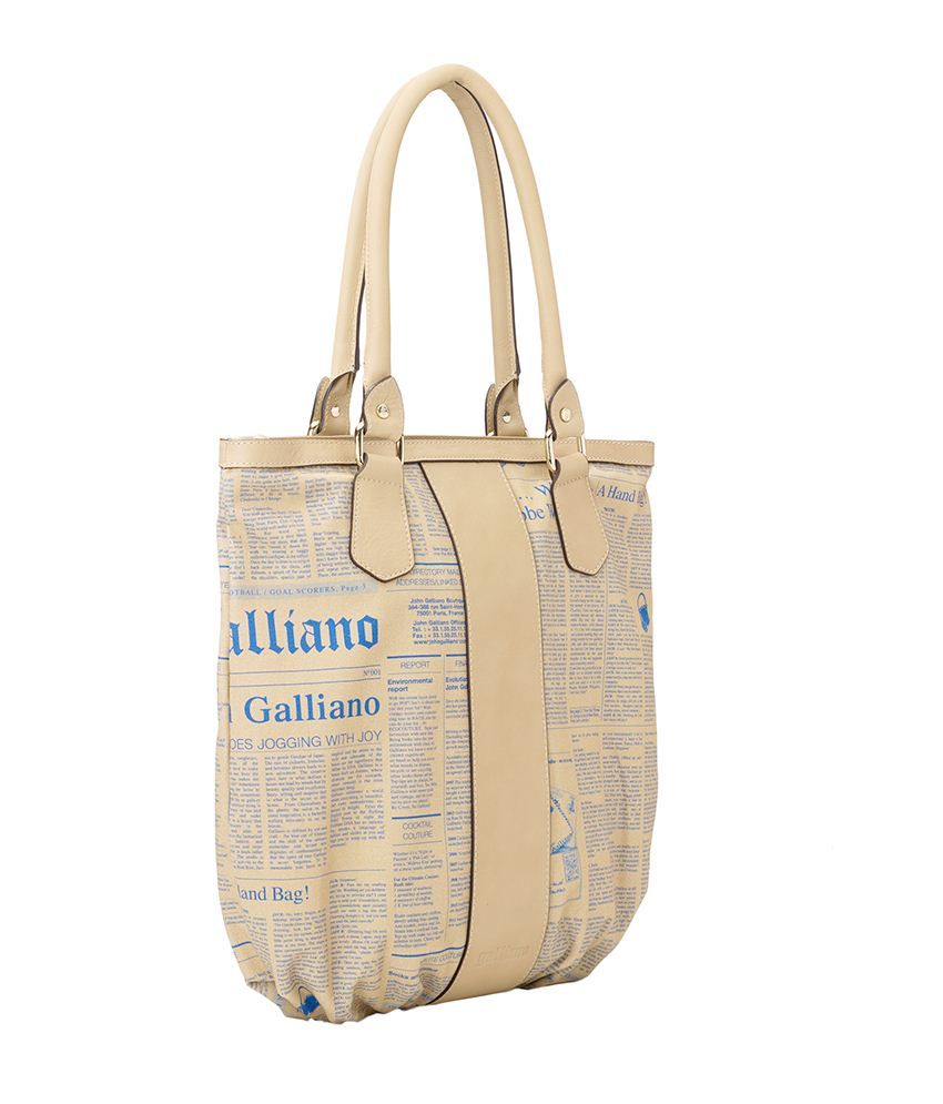 John Galliano Canvas Cloth Tote BagBeige Buy John Galliano Canvas Cloth Tote BagBeige Online
