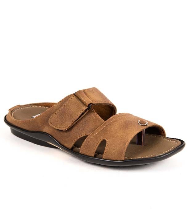 Binutop Beige Slippers Price in India 