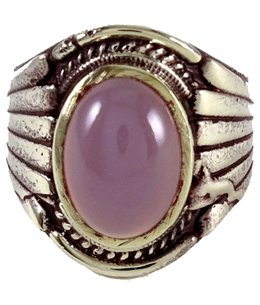 Gems N Pearls German Silver Antique Ring With Natural Gemstone: Buy ...
