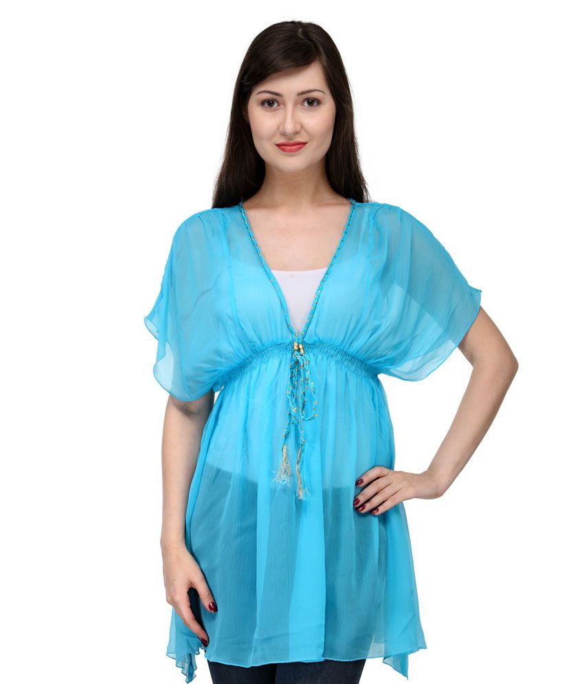 chiffon long tunic