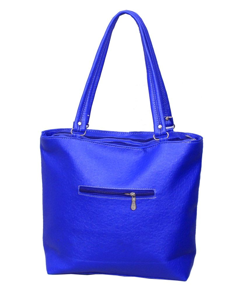 Mk Bags Blue Zip Closure Shoulder Bag Buy Mk Bags Blue Zip Closure