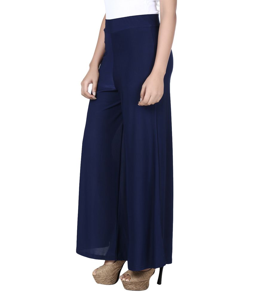 Buy Aasma Navy Lycra Palazzos Online at Best Prices in India - Snapdeal