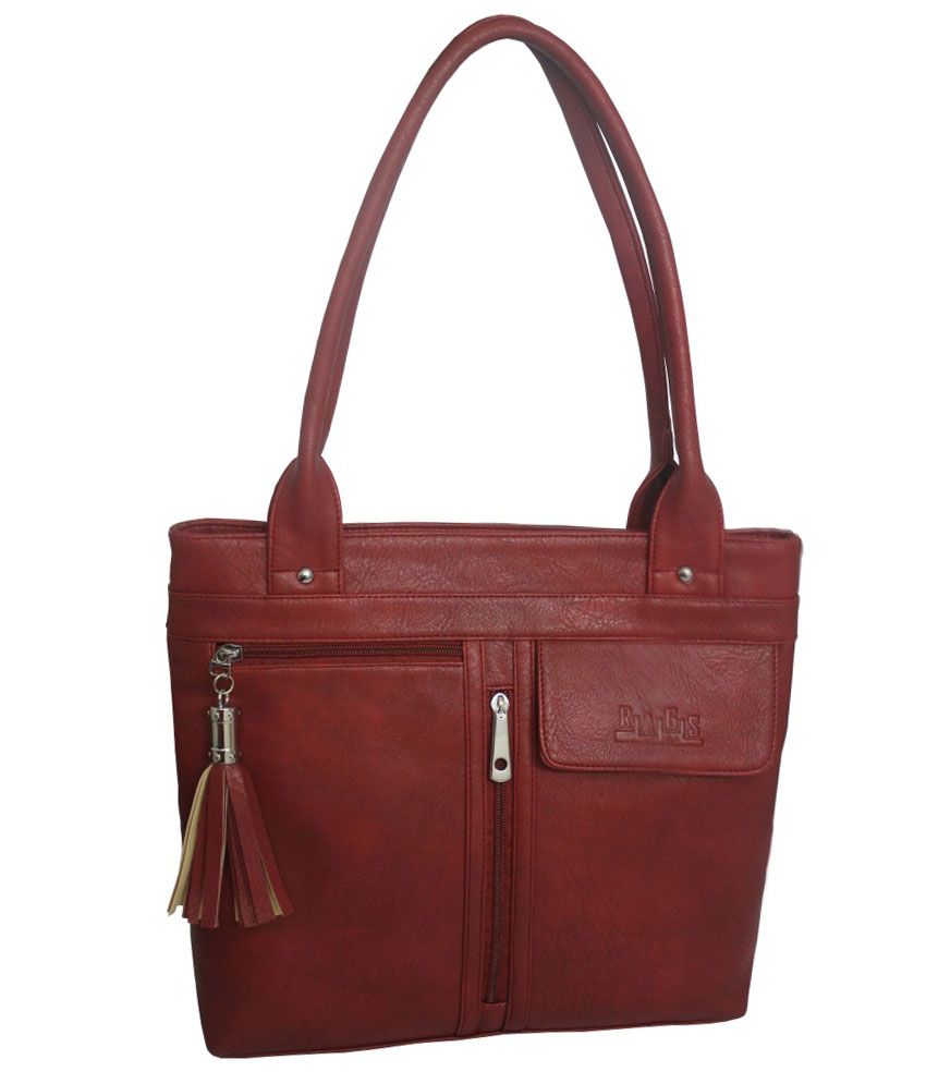 small red shoulder bag