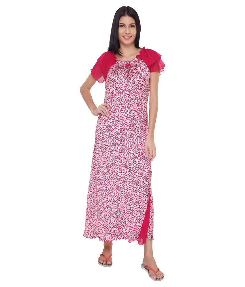 Buy Valentine Red Satin Nighty Online at Best Prices in India - Snapdeal