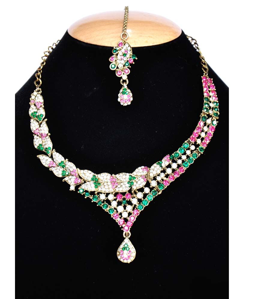 Fashion Square Multicolour Alloy Necklace Set Buy Fashion Square