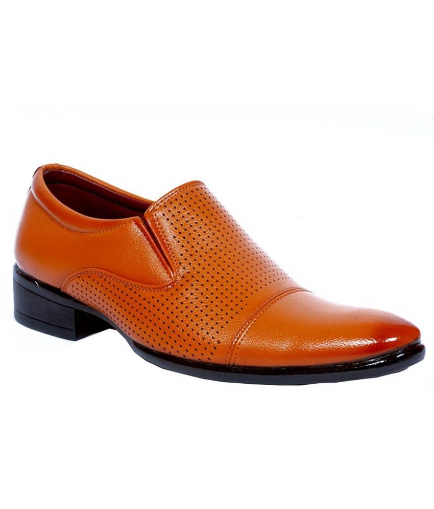 Adjoin Steps Tan Leather Formal Shoes Price In India Buy Adjoin Steps Tan Leather Formal Shoes 9016