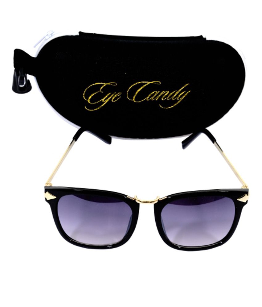 Eye Candy Black Unisex Rectangle Sunglasses Buy Eye Candy Black