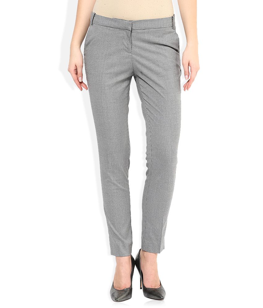 white slim fit trousers