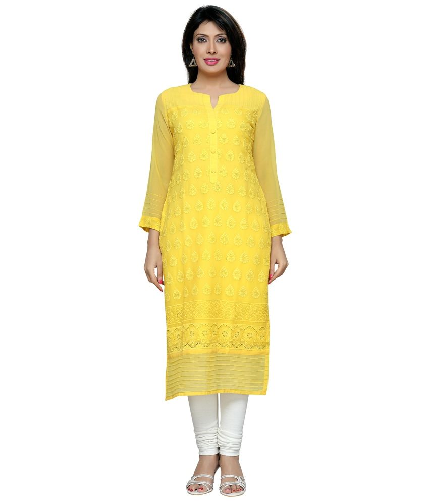 chiffon kurti designs