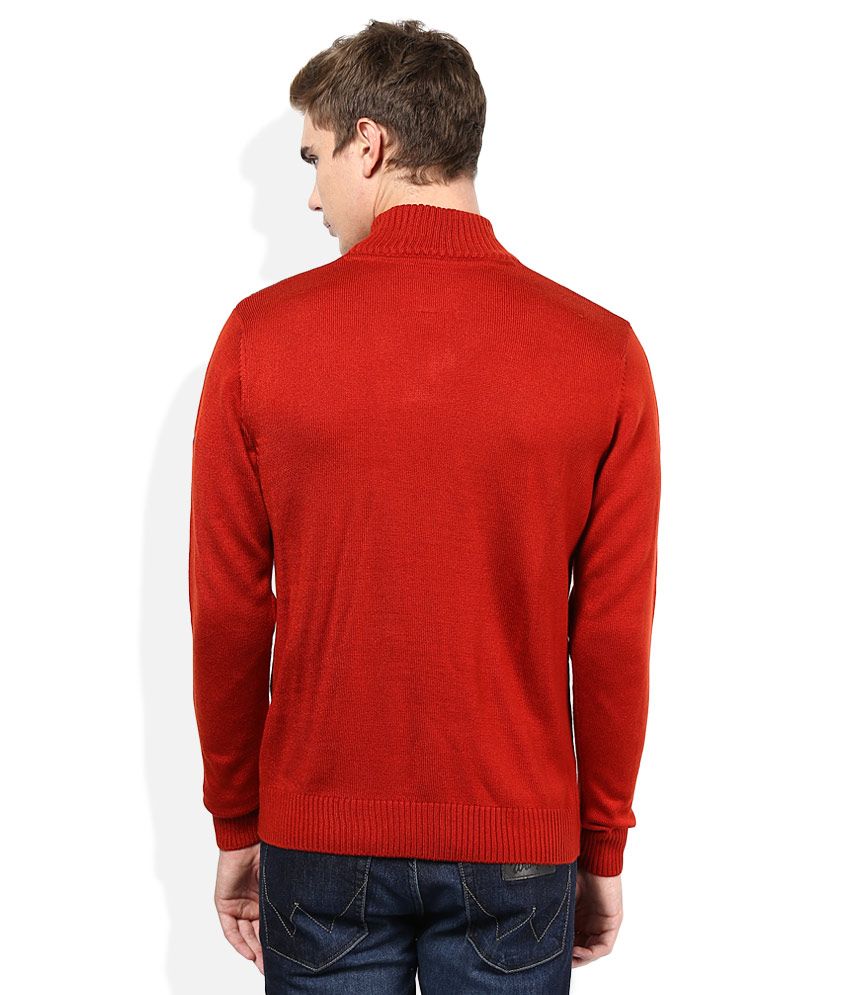 Wrangler Red Sweater - Buy Wrangler Red Sweater Online at Best Prices ...