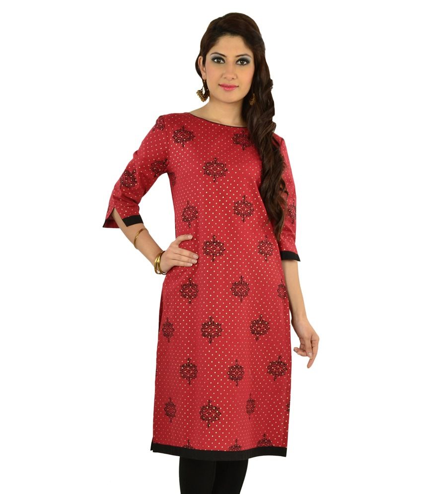 kurti maroon colour