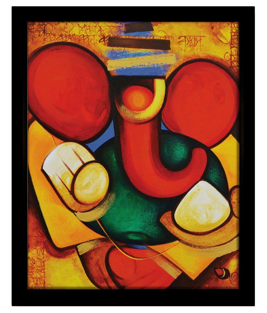 ganesha modern art - abstract ganesha painting