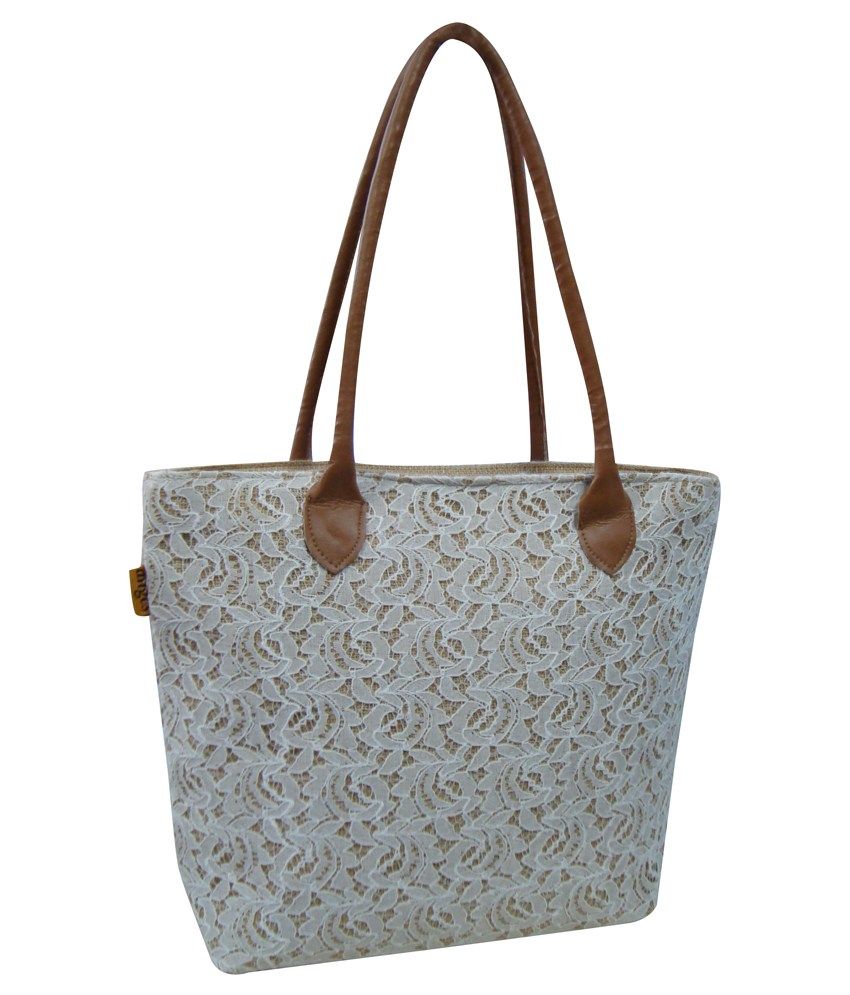 plain white shoulder bag